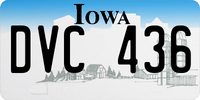 IA license plate DVC436