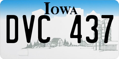 IA license plate DVC437