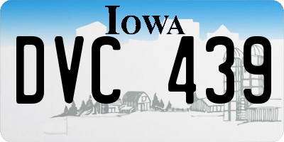 IA license plate DVC439