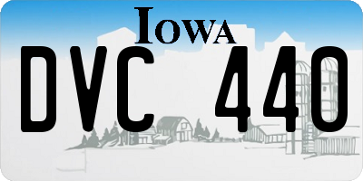IA license plate DVC440