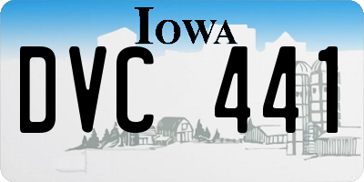 IA license plate DVC441