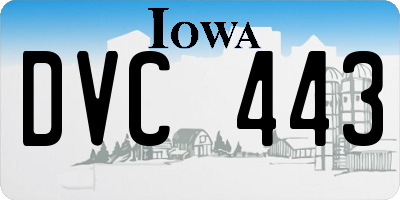 IA license plate DVC443