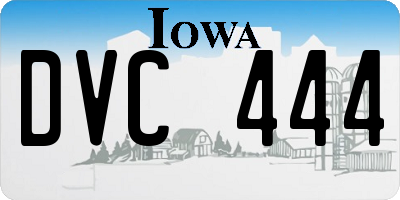 IA license plate DVC444