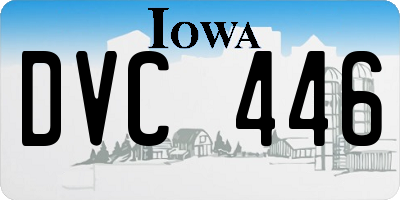 IA license plate DVC446