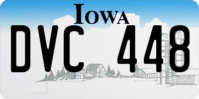 IA license plate DVC448