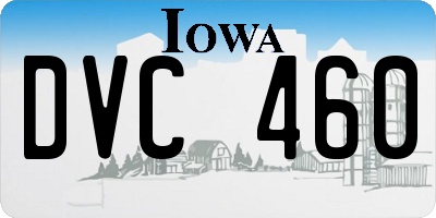 IA license plate DVC460