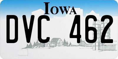 IA license plate DVC462