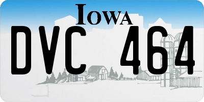 IA license plate DVC464