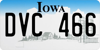 IA license plate DVC466