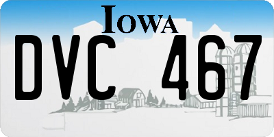 IA license plate DVC467