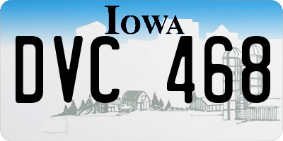 IA license plate DVC468