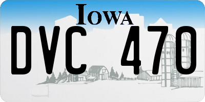 IA license plate DVC470