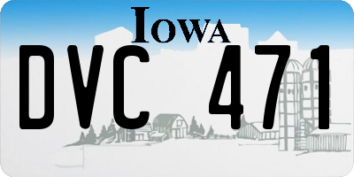 IA license plate DVC471