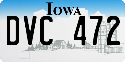 IA license plate DVC472