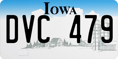 IA license plate DVC479