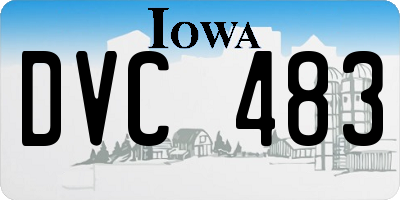 IA license plate DVC483