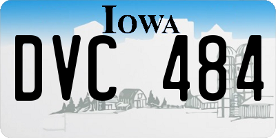 IA license plate DVC484
