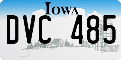 IA license plate DVC485