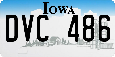 IA license plate DVC486