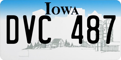 IA license plate DVC487