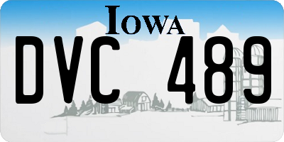 IA license plate DVC489