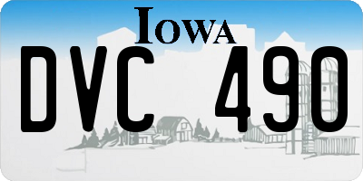 IA license plate DVC490