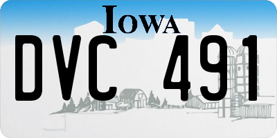 IA license plate DVC491