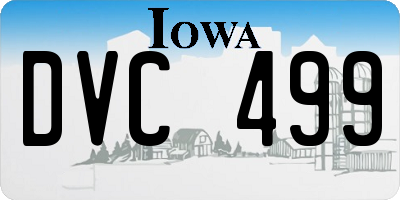 IA license plate DVC499