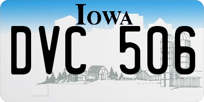 IA license plate DVC506