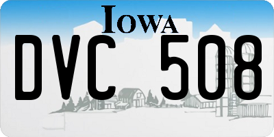 IA license plate DVC508