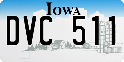 IA license plate DVC511