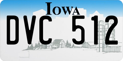 IA license plate DVC512