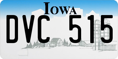 IA license plate DVC515