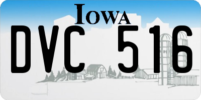 IA license plate DVC516