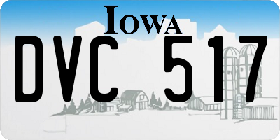 IA license plate DVC517