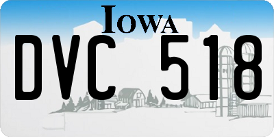 IA license plate DVC518