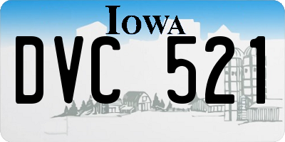 IA license plate DVC521