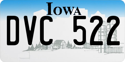 IA license plate DVC522