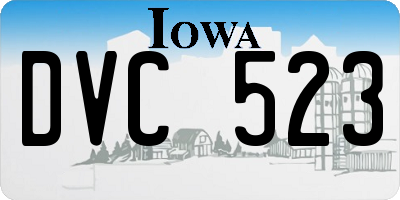 IA license plate DVC523