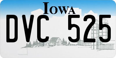 IA license plate DVC525