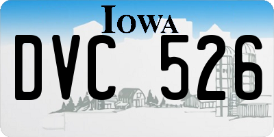IA license plate DVC526