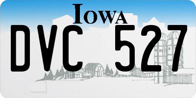 IA license plate DVC527