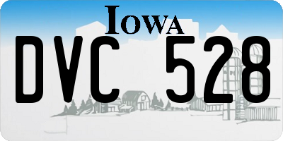 IA license plate DVC528