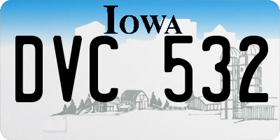 IA license plate DVC532