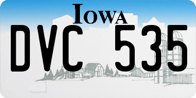 IA license plate DVC535