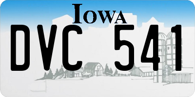 IA license plate DVC541