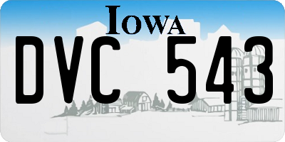 IA license plate DVC543