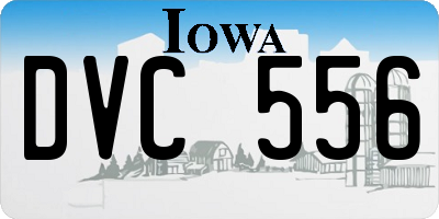 IA license plate DVC556