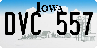 IA license plate DVC557