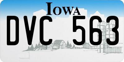 IA license plate DVC563
